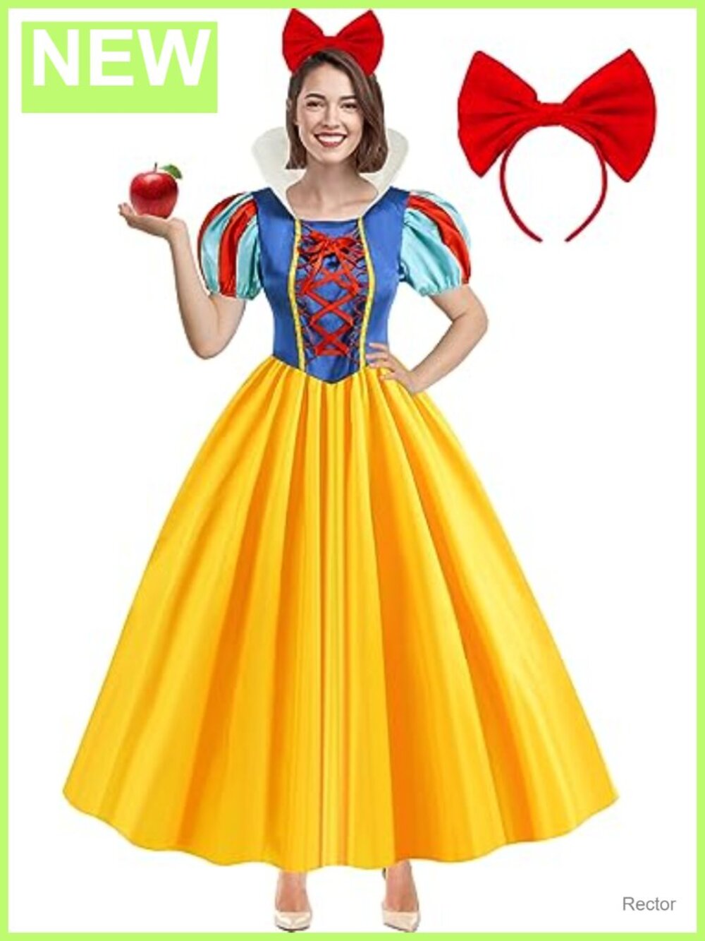 Women's Princess Costume with Headband, Satin & Polyester